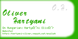 oliver hartyani business card